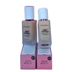 HANIA BEAUTY HIGH COVERAGE NATURAL WEIGHTLESS FOUNDATION (30 ml) PREMIUM QUALITY
