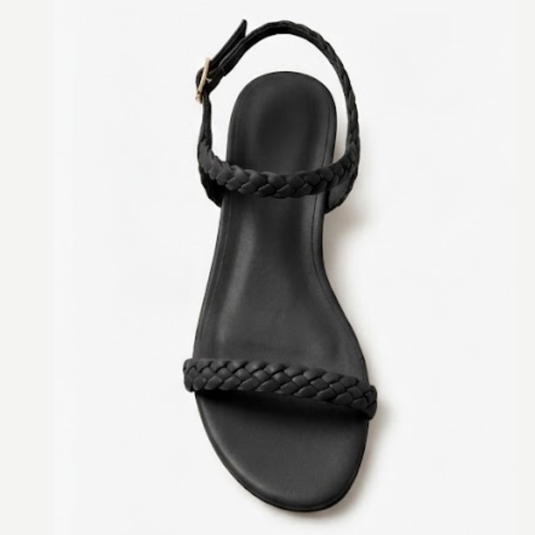 Braided Flat Ankle Strap Sandals