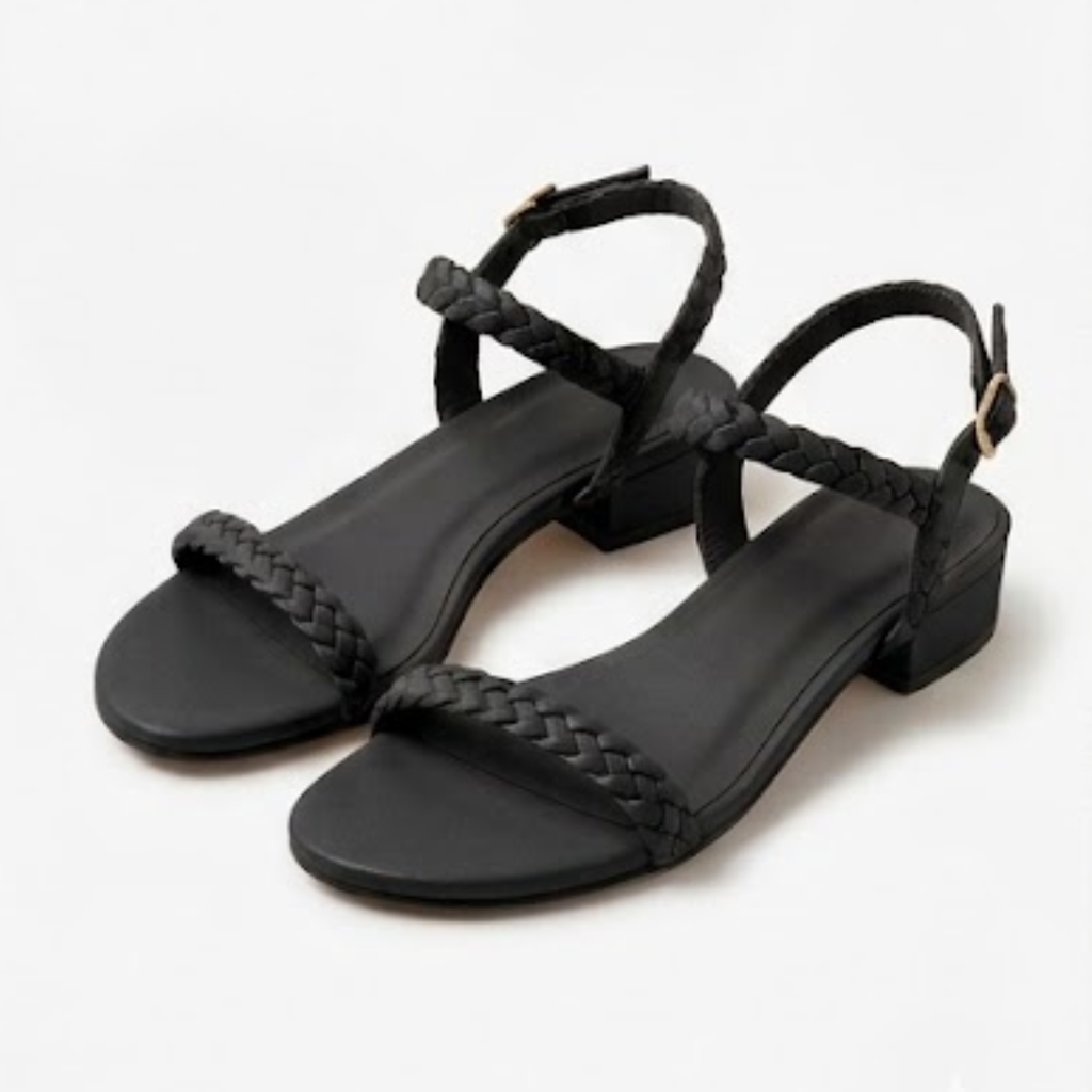 Braided Flat Ankle Strap Sandals