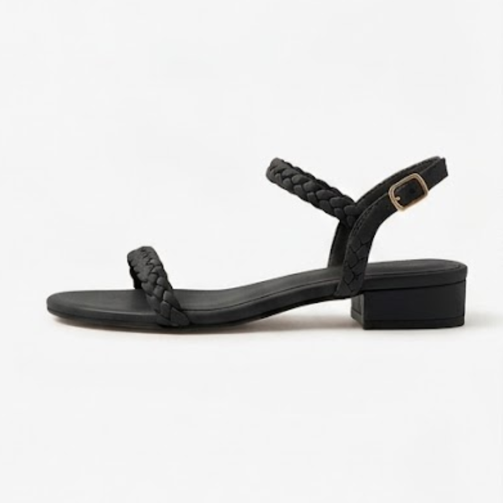 Braided Flat Ankle Strap Sandals