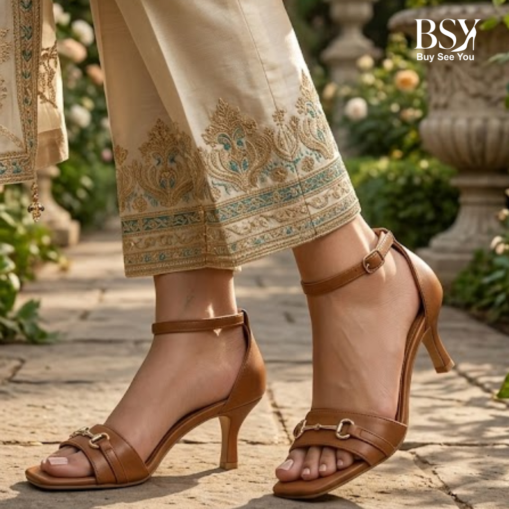 Women's Ankle Strap Heeled Sandals