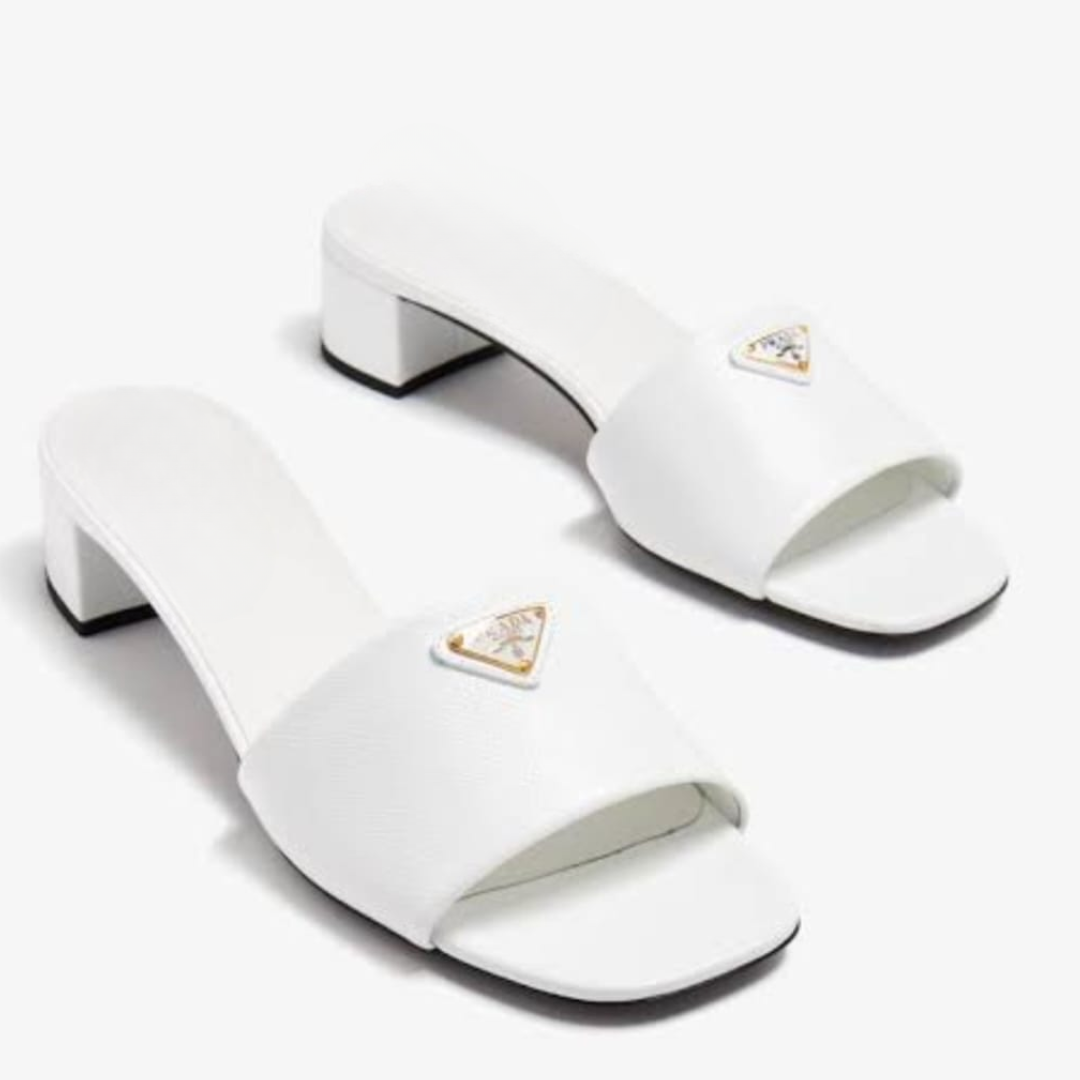 Slide sandal block heel with premium quality