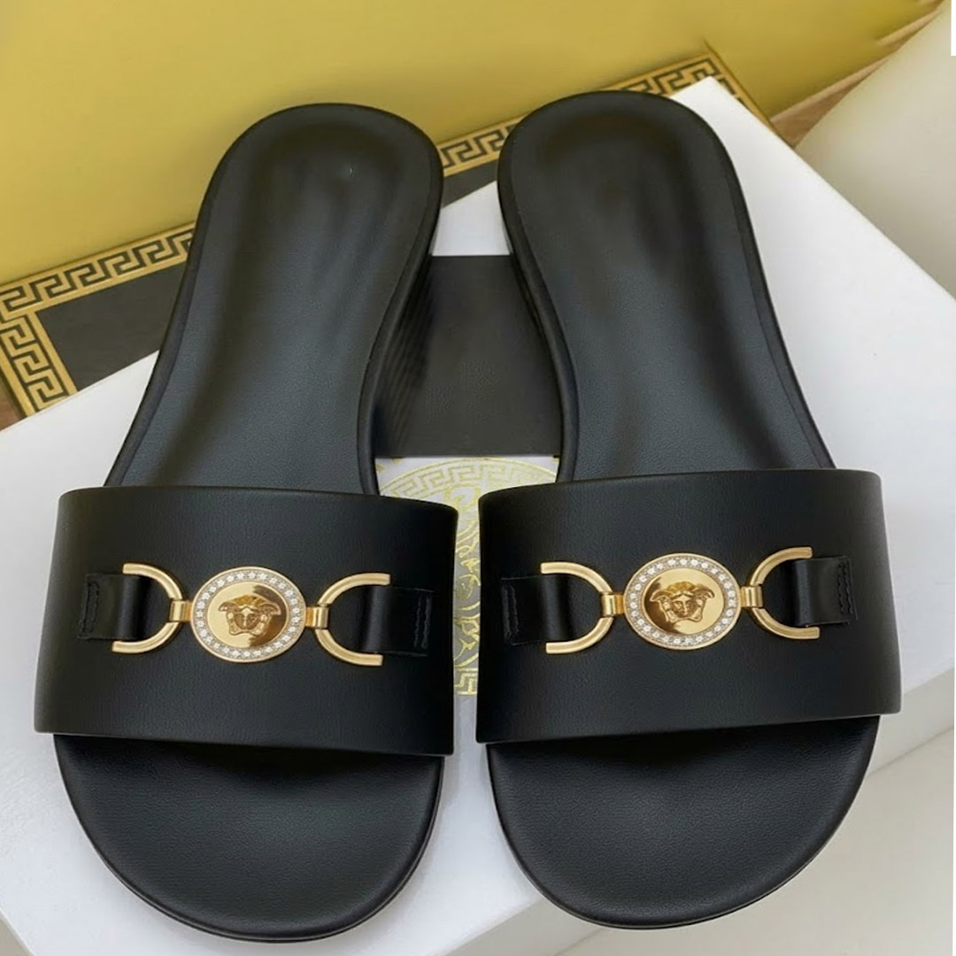 Flat slide sandals with premium quality