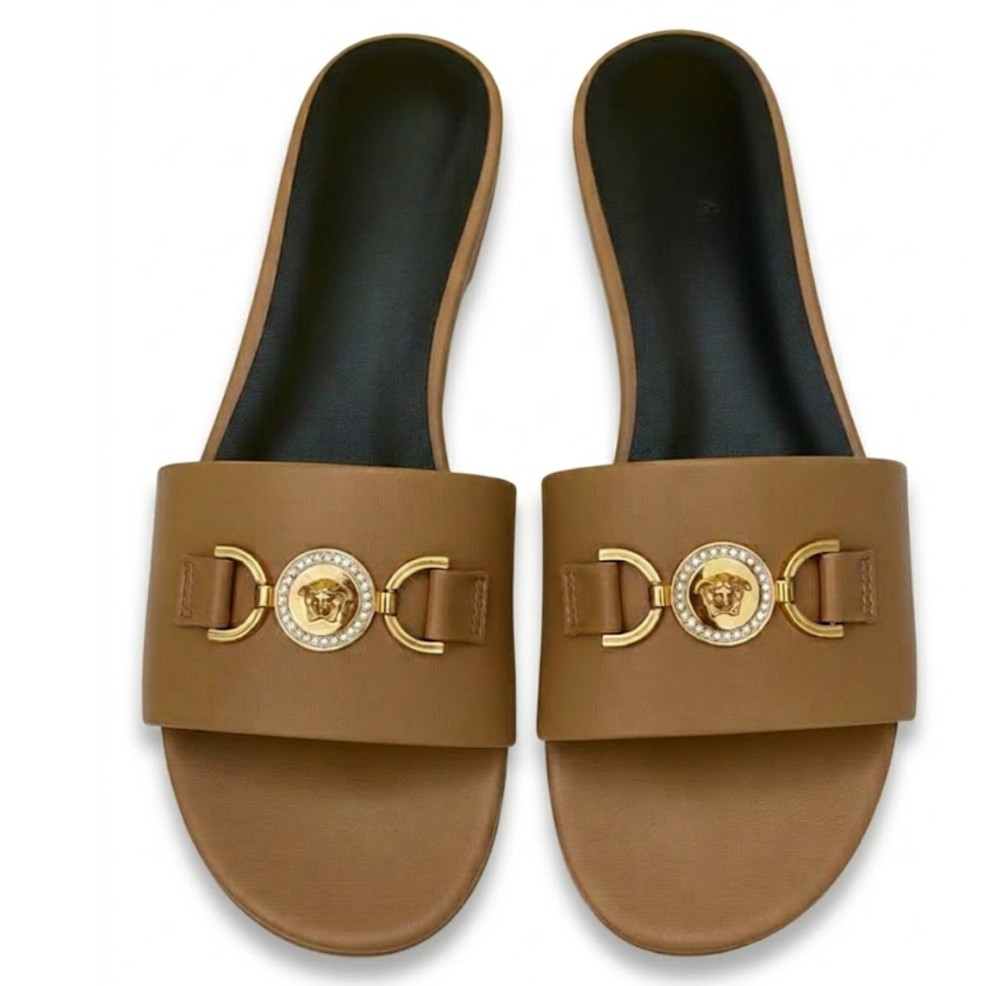 Flat slide sandals with premium quality