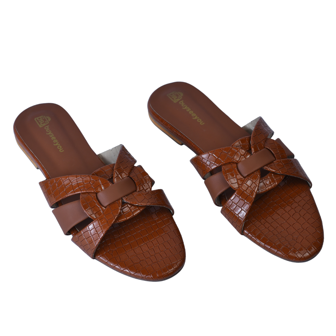 Open-toe style flat sandal with premium quality
