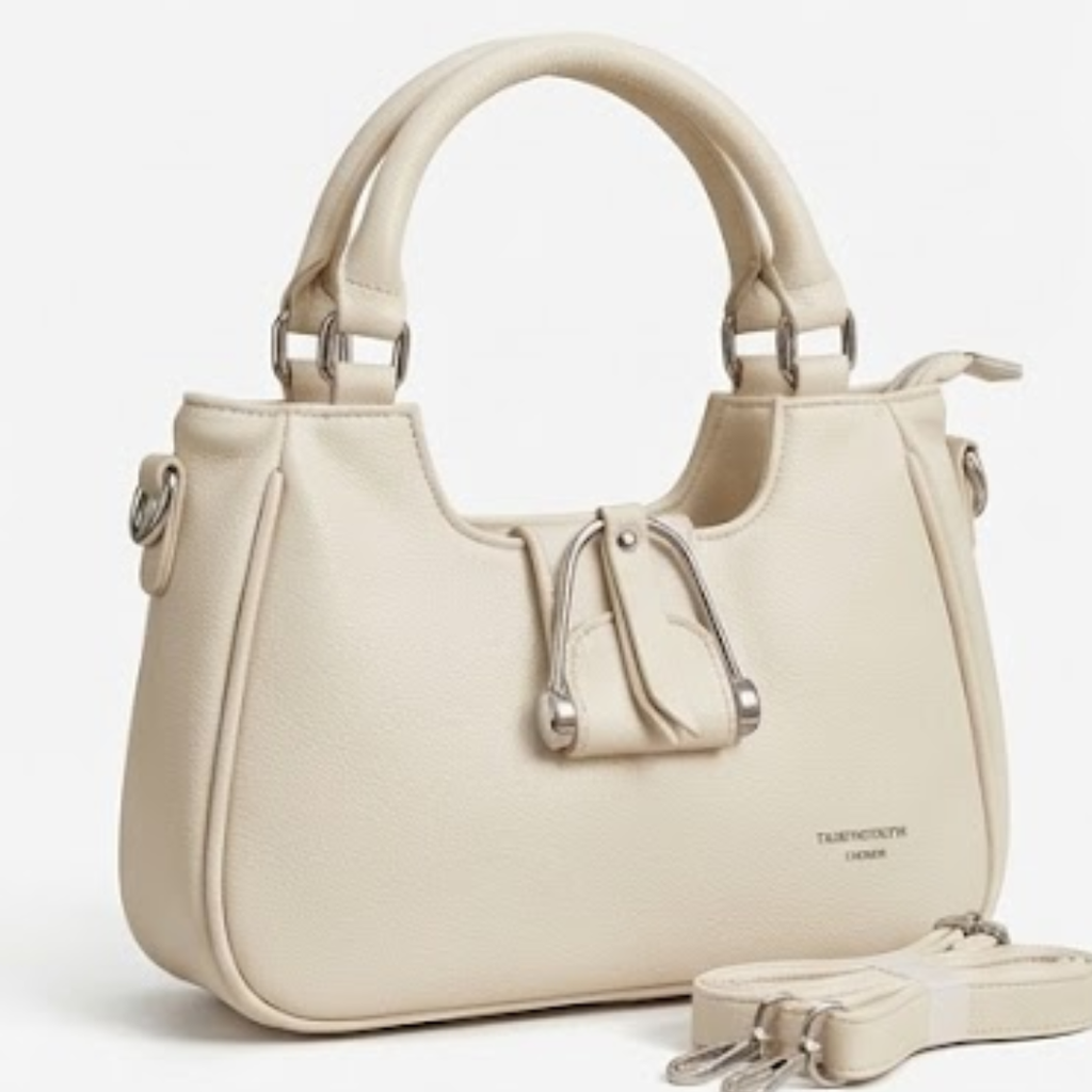 Imported Half-White/Chocolate brown Classic Shoulder BagSimple, Elegant