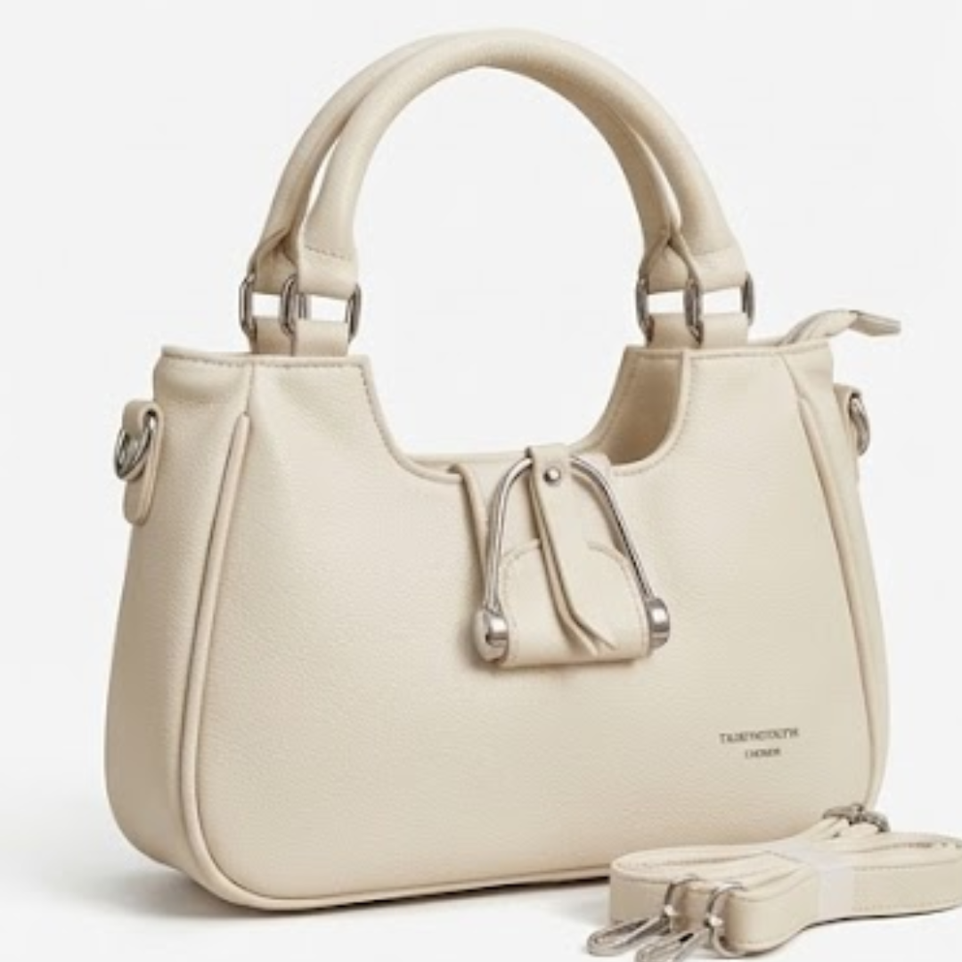 Imported Half-White/Chocolate brown Classic Shoulder BagSimple, Elegant