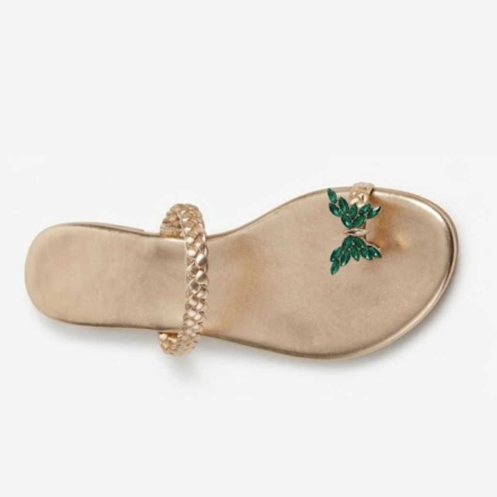 Emerald Butterfly Luxe Flats