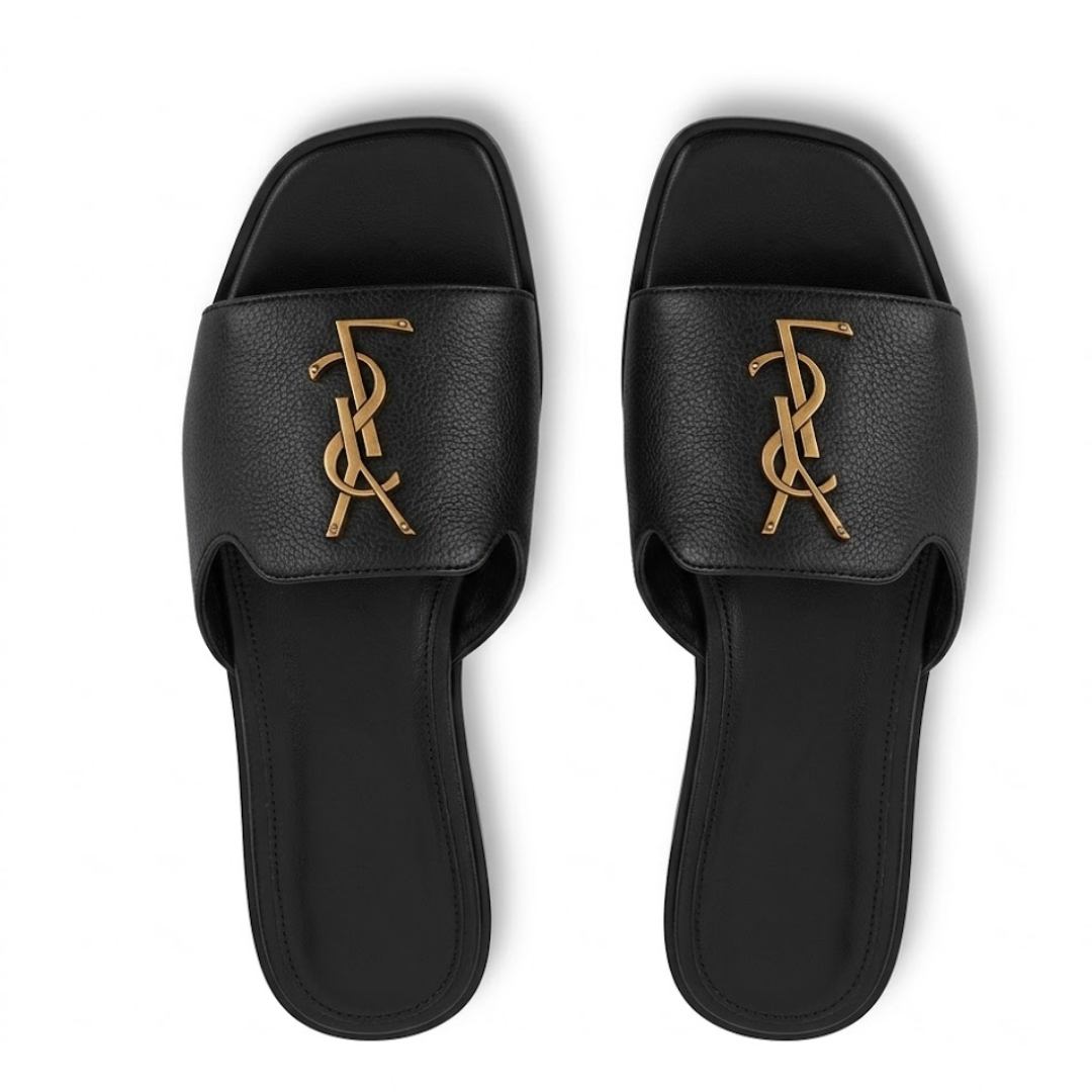 Black slides sandals with premium quality