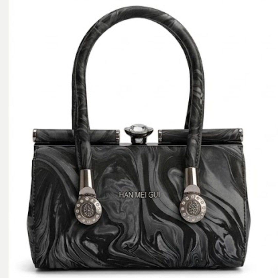 Women's hand bag marble swirl pattern