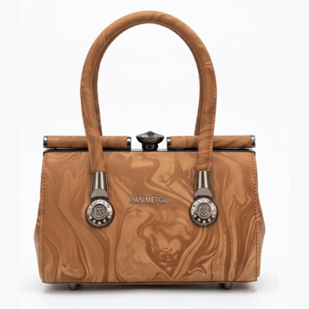 Women's hand bag marble swirl pattern