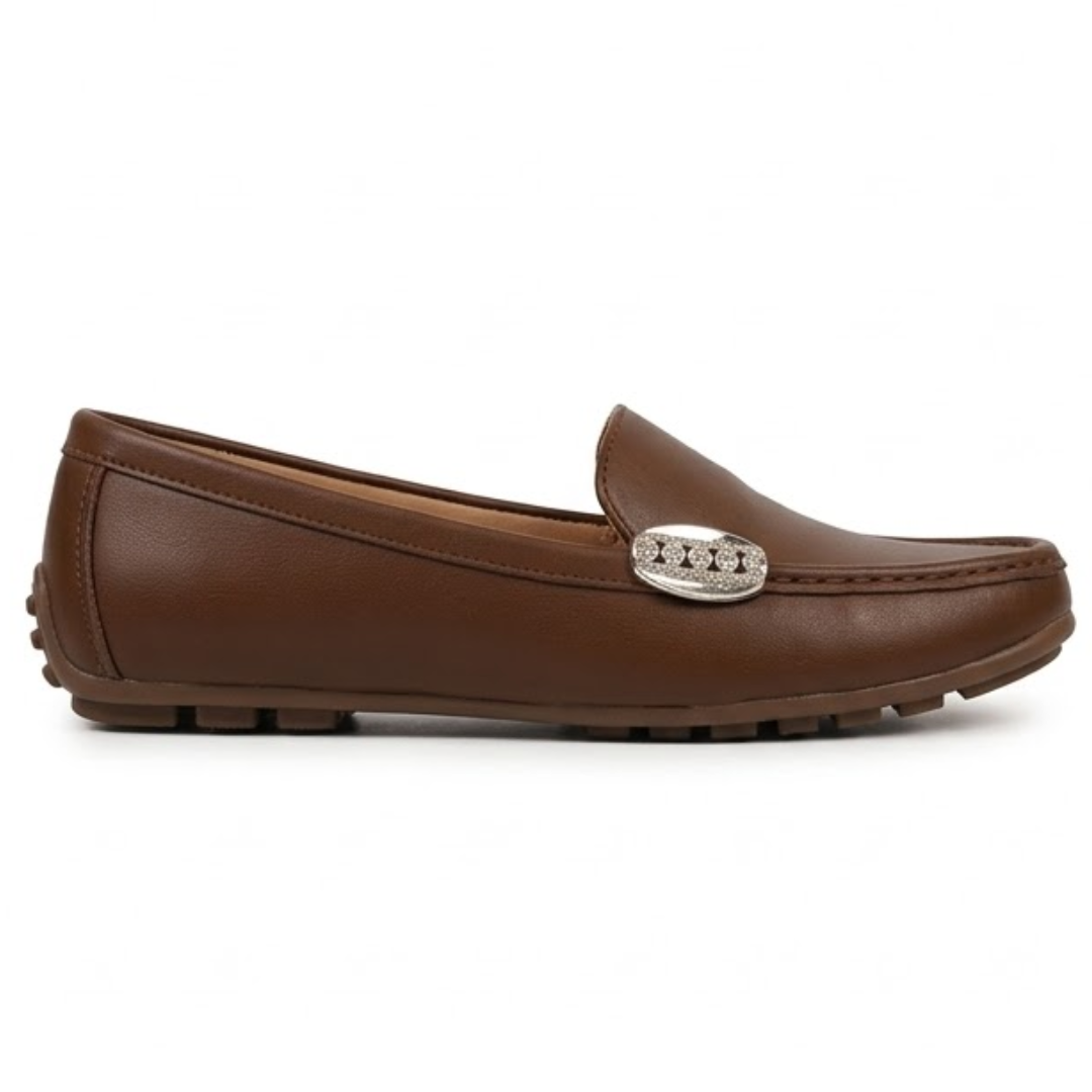 Brown suede wedge shoes with premium quality