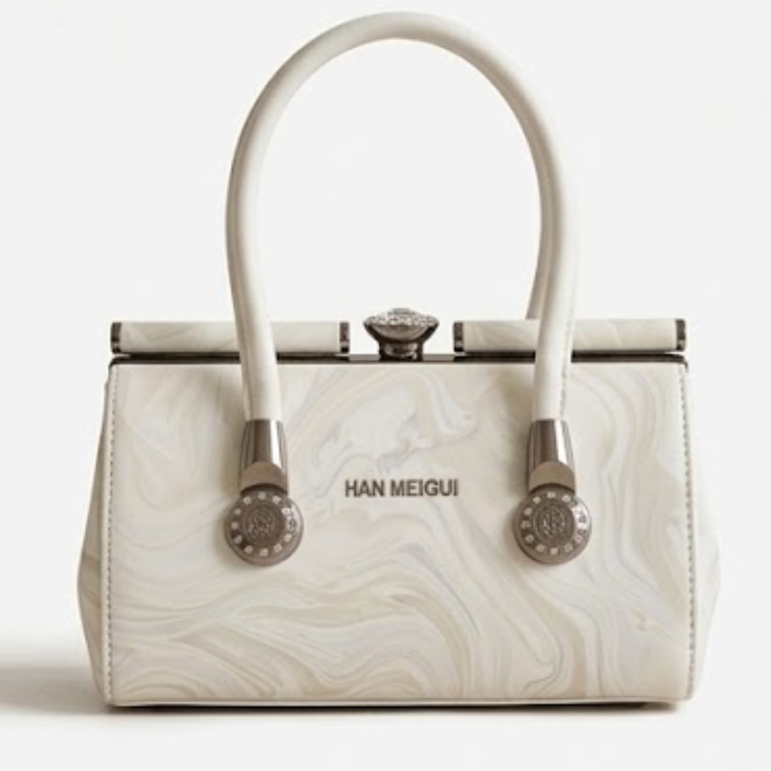 Women's hand bag marble swirl pattern