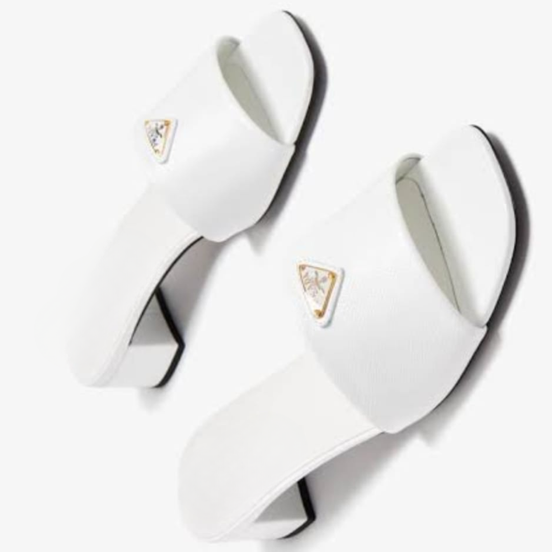 Slide sandal block heel with premium quality