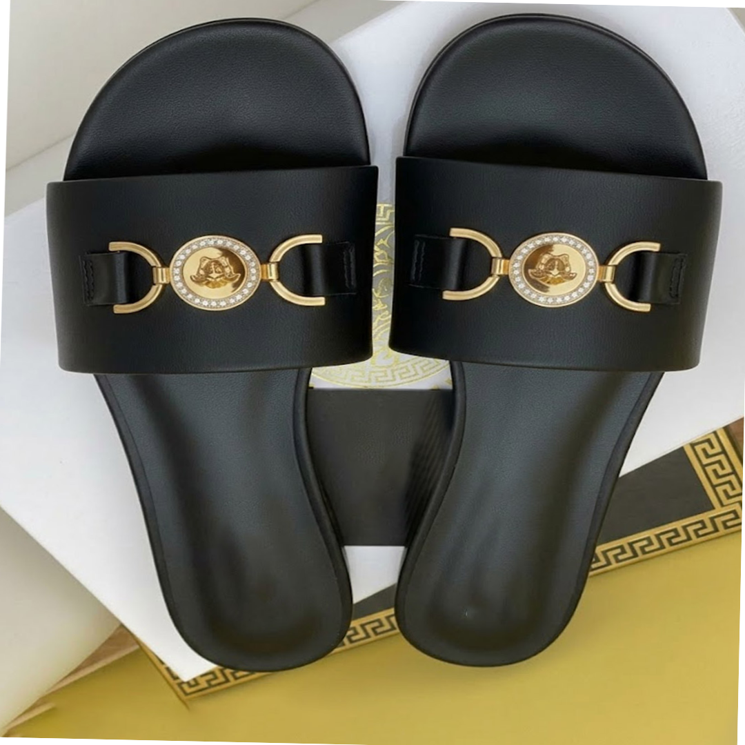 Flat slide sandals with premium quality