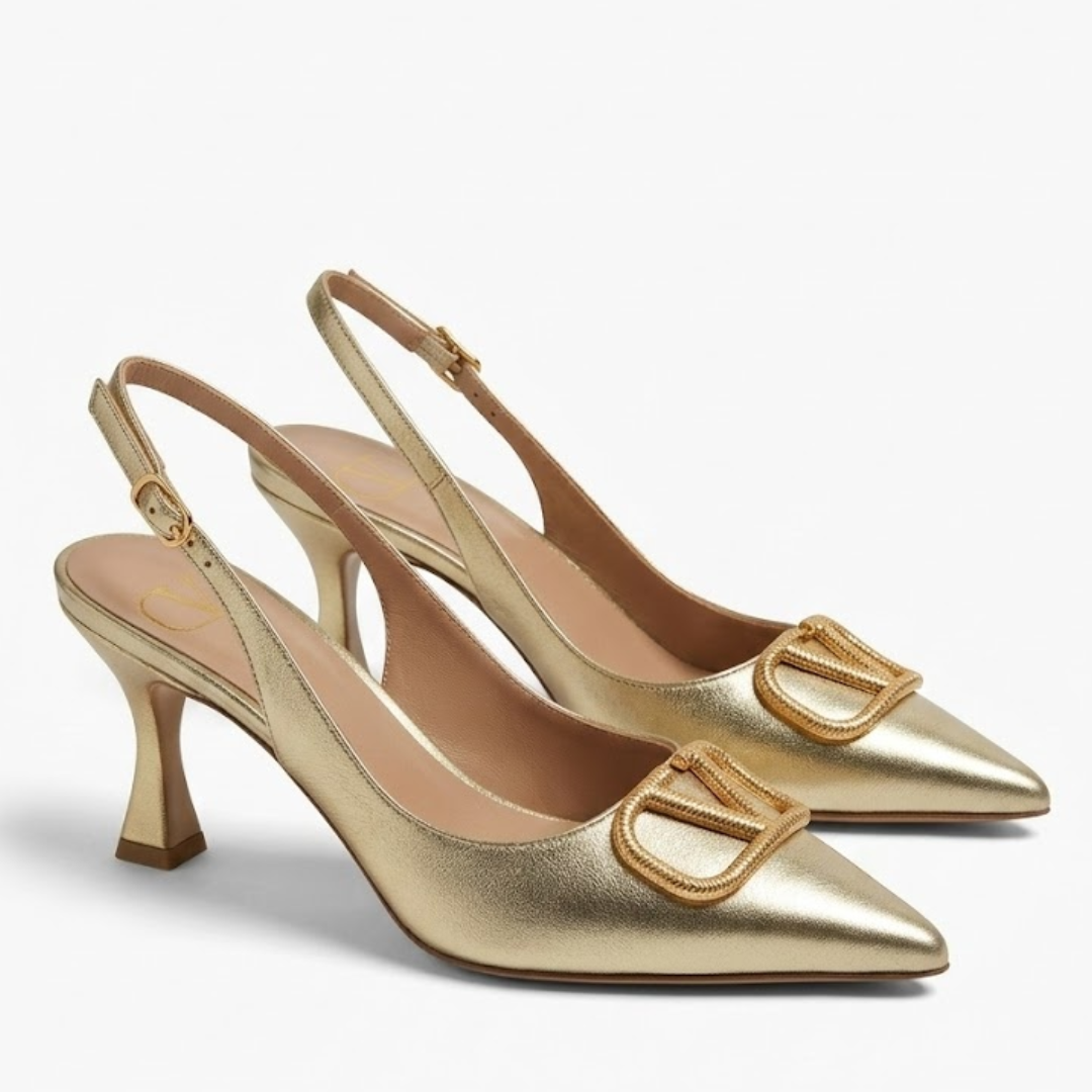 Silver Metallic High-Heeled Shoes with premium quality