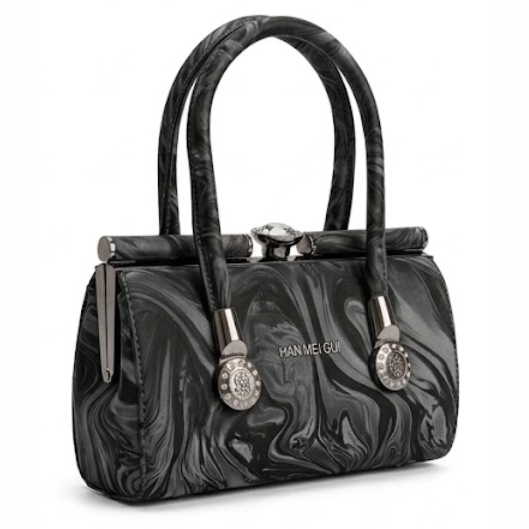 Women's hand bag marble swirl pattern