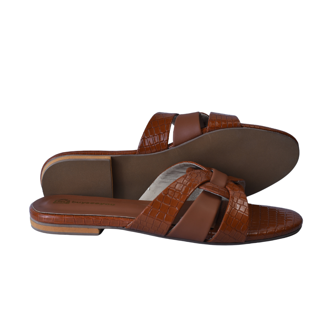 Open-toe style flat sandal with premium quality