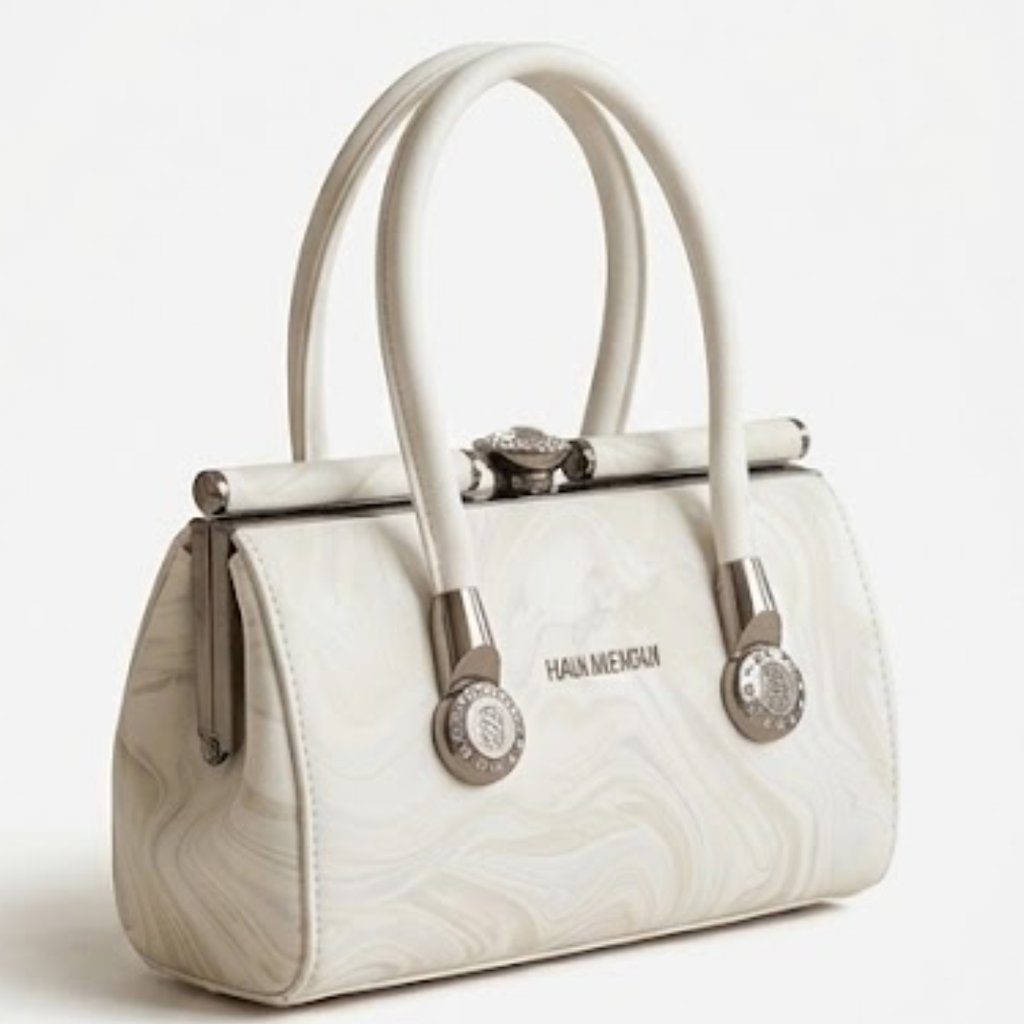 Women's hand bag marble swirl pattern