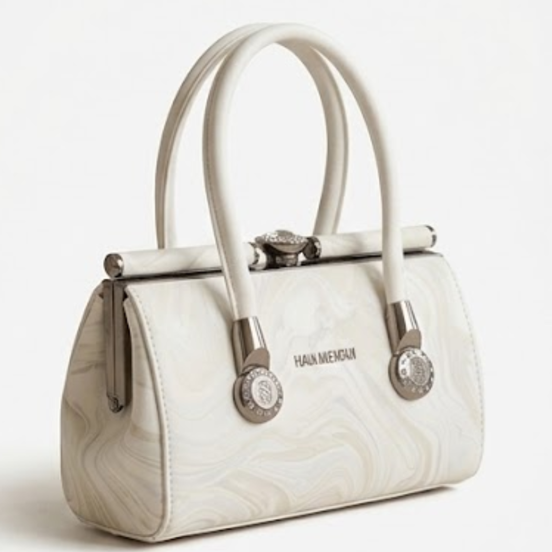 Women's hand bag marble swirl pattern