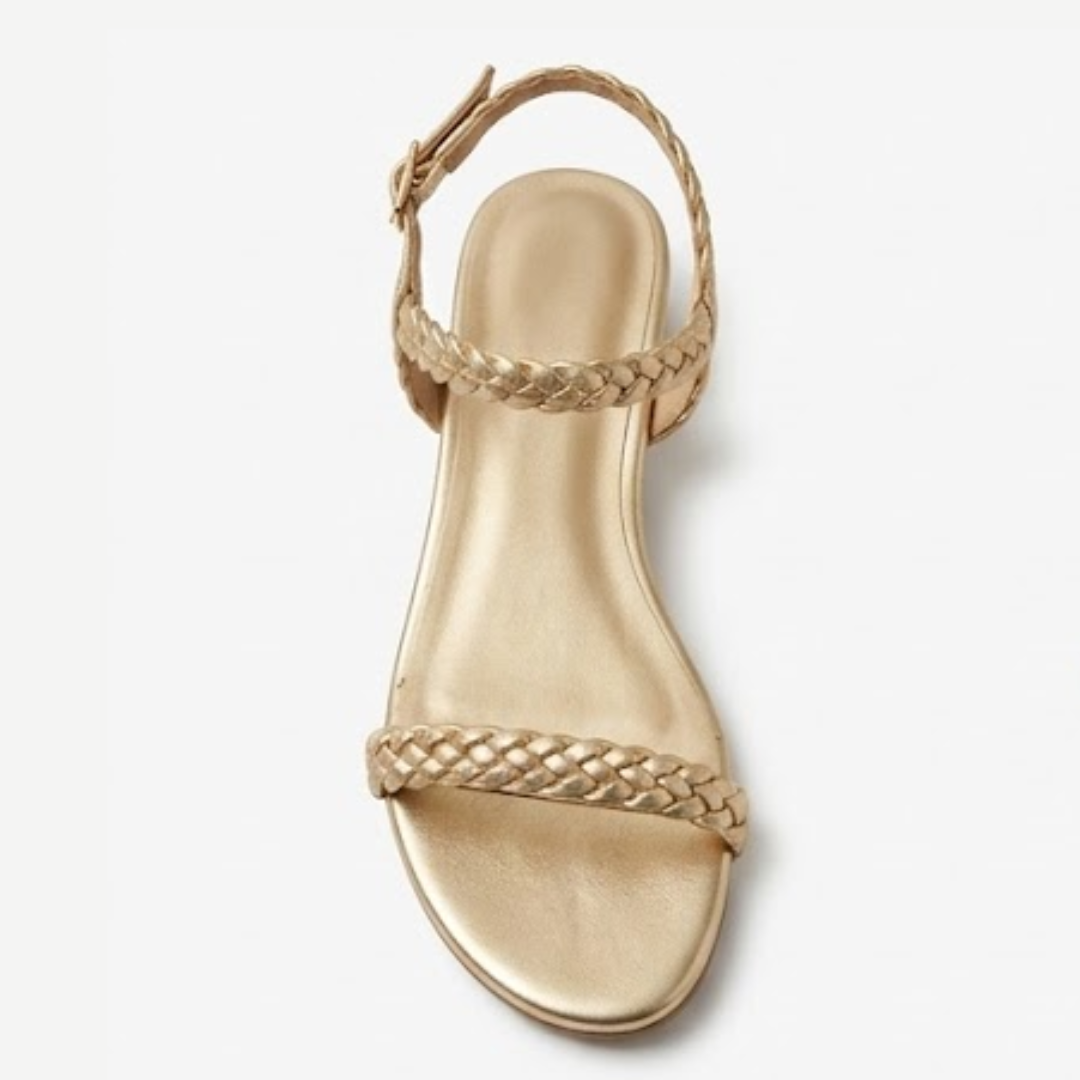 Braided Flat Ankle Strap Sandals