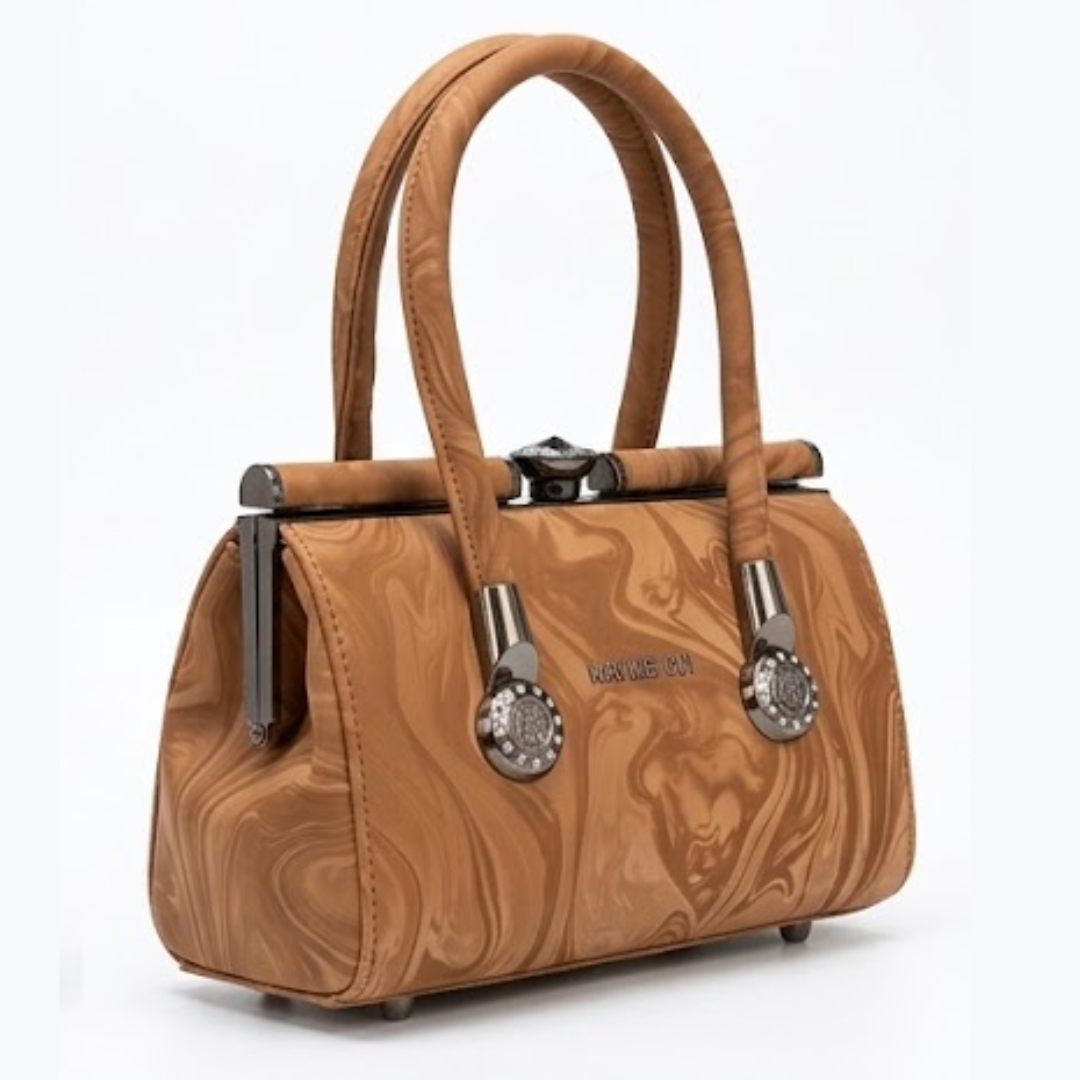 Women's hand bag marble swirl pattern