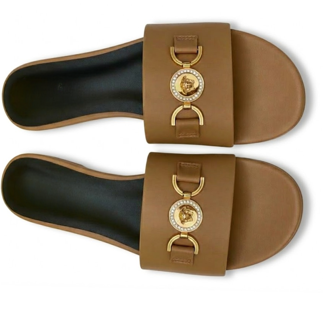 Flat slide sandals with premium quality