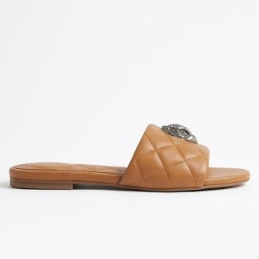 Women's Quilted Flat Slide Sandals
