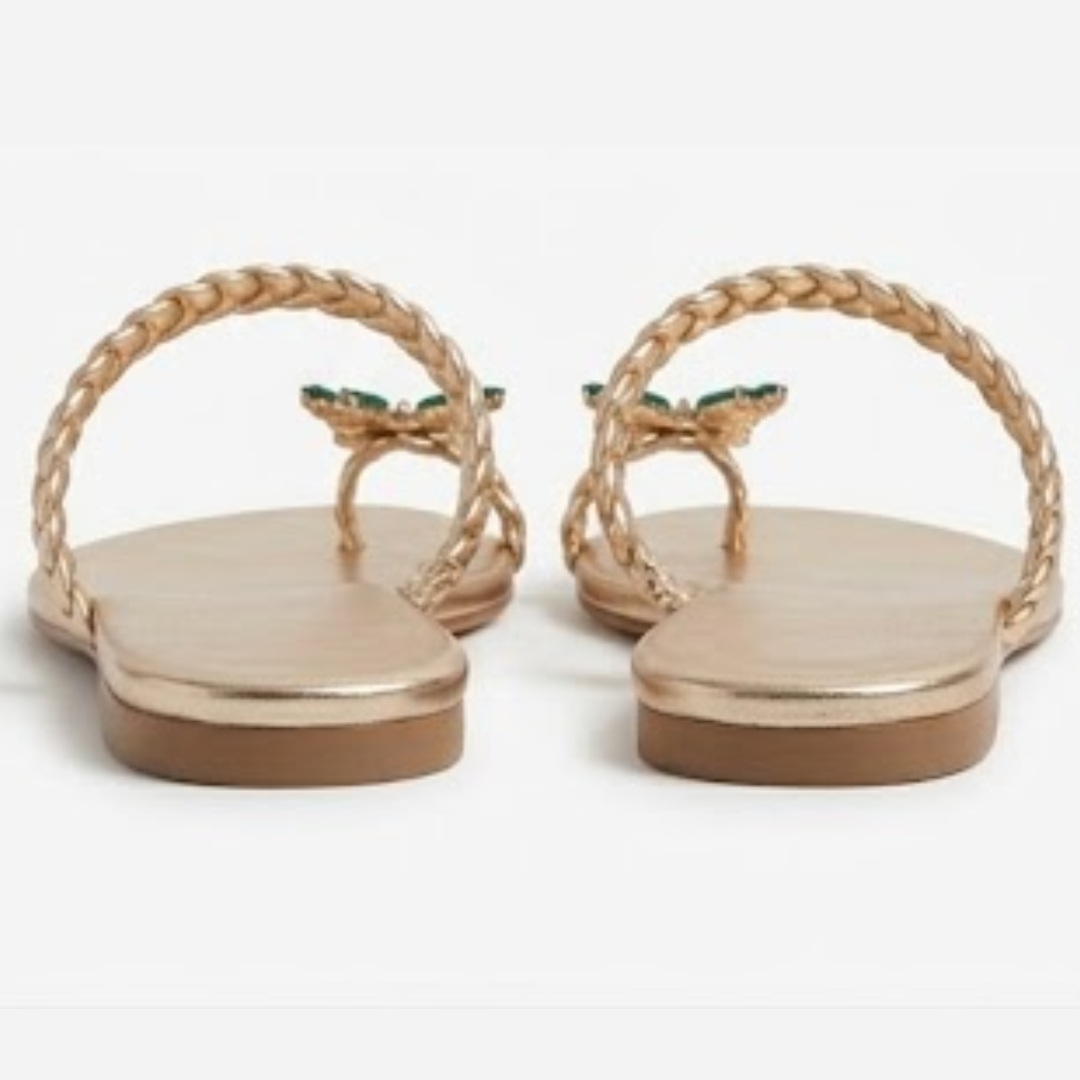 Emerald Butterfly Luxe Flats