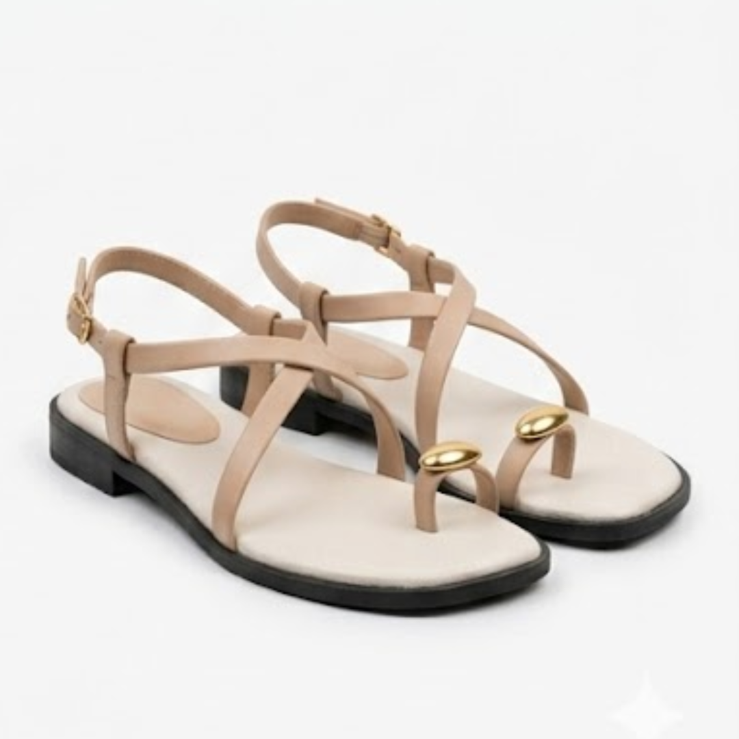 Women’s Strappy Flat Toe-Ring SandalsStyle