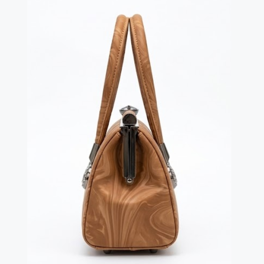 Women's hand bag marble swirl pattern