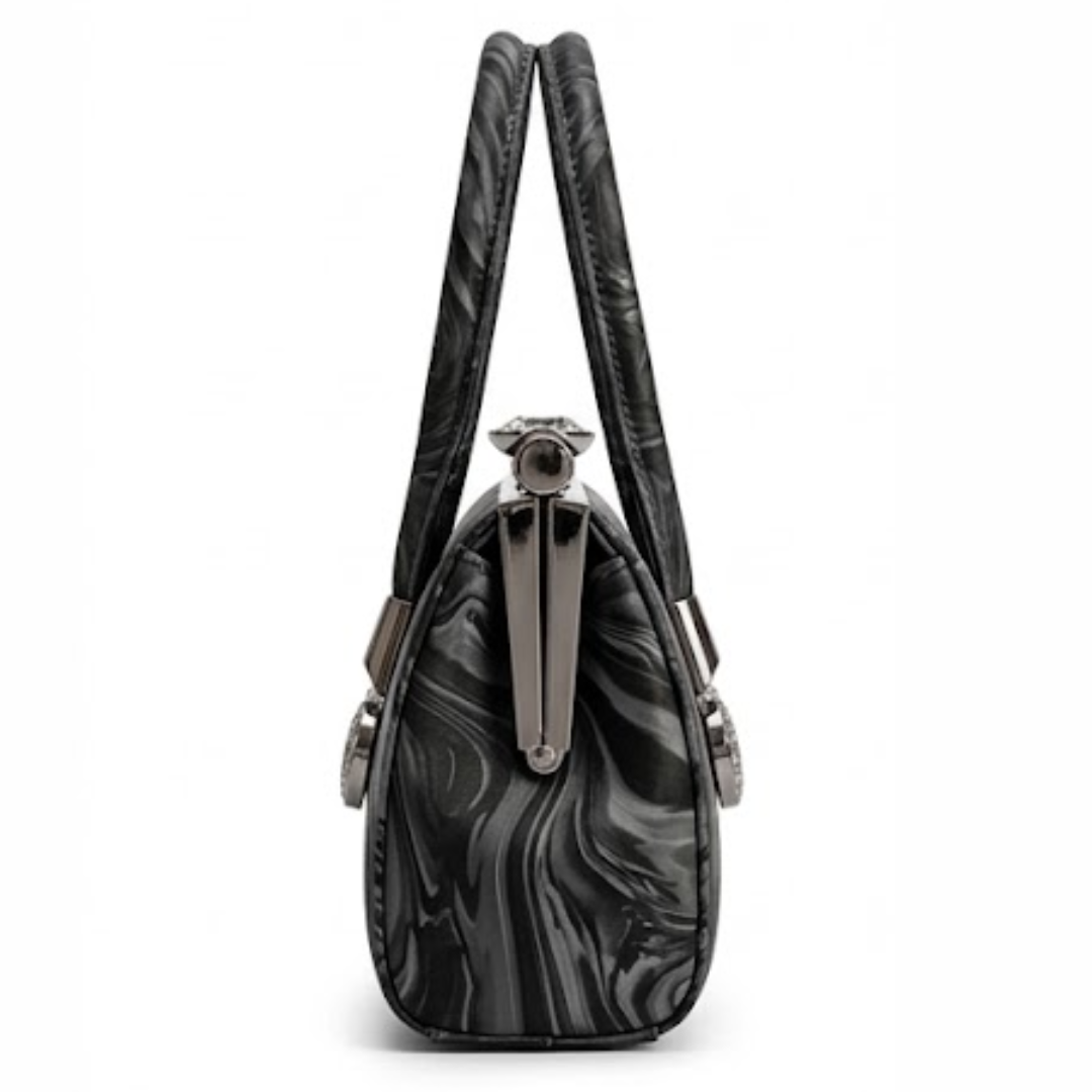 Women's hand bag marble swirl pattern