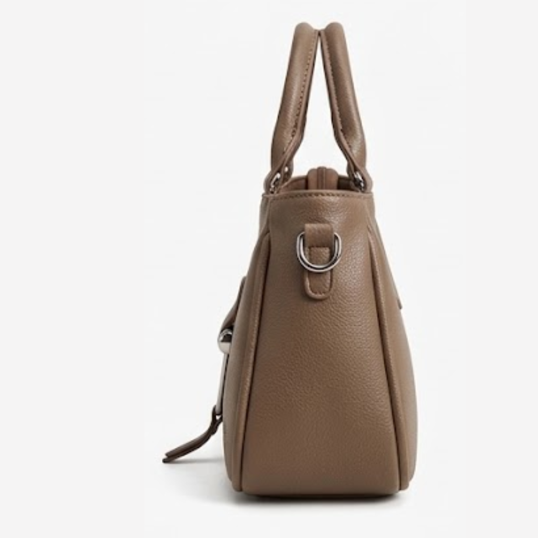 Imported Half-White/Chocolate brown Classic Shoulder BagSimple, Elegant