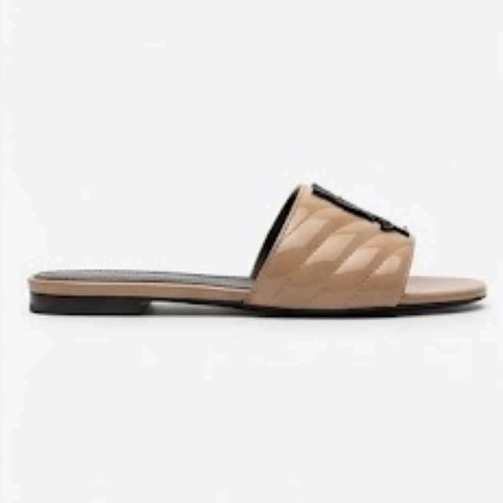 Open toe slip on slides with premium quality