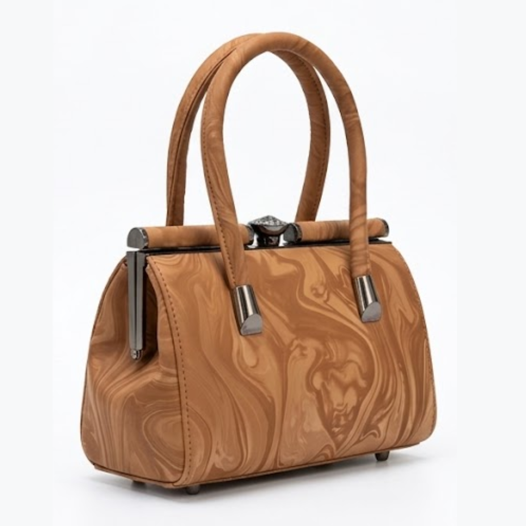 Women's hand bag marble swirl pattern
