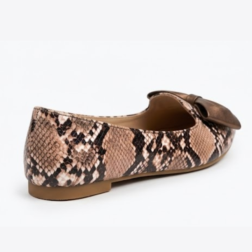 Snake skin flat pumps with premium quality