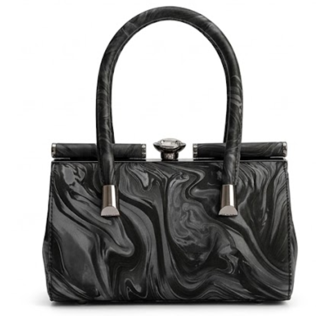 Women's hand bag marble swirl pattern