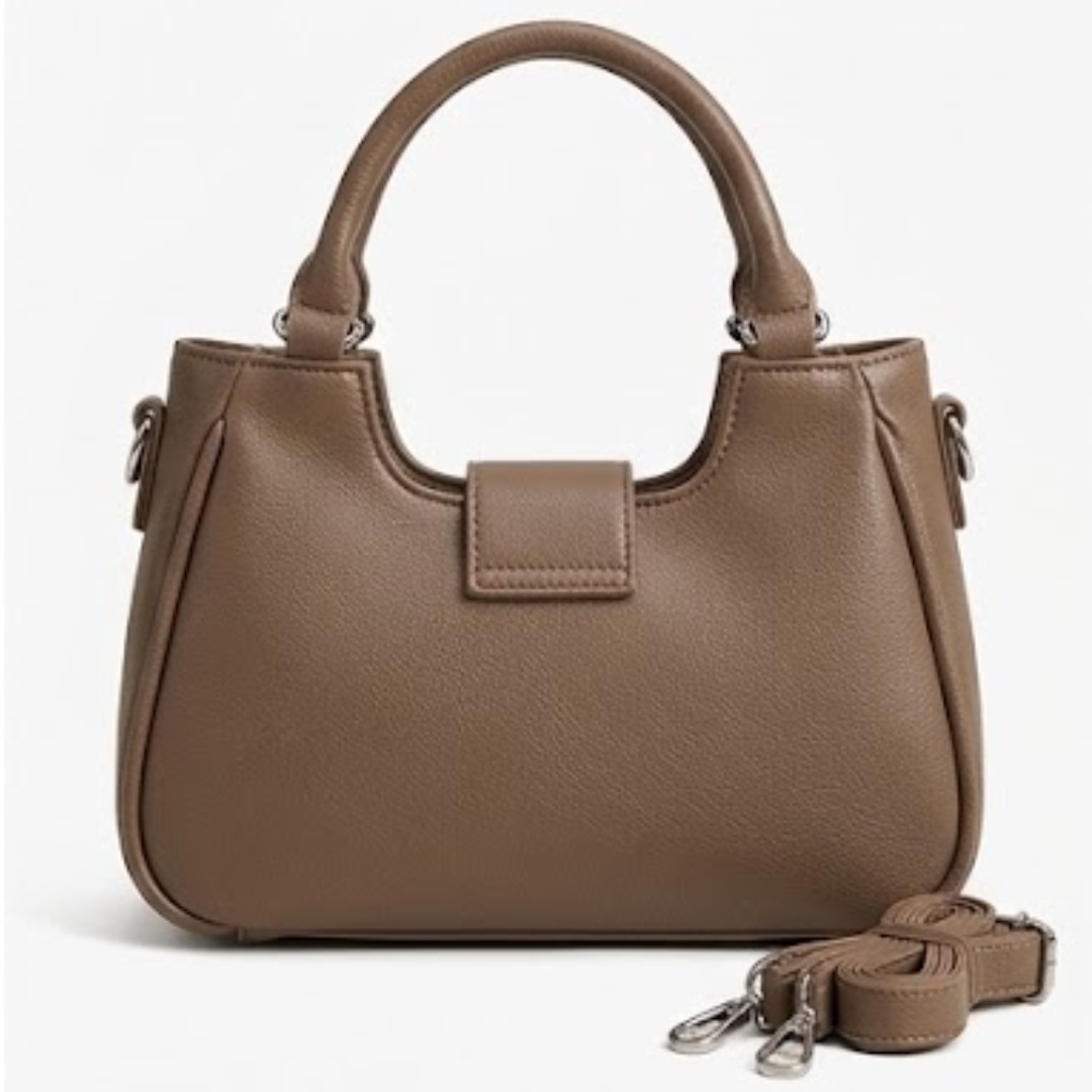 Imported Half-White/Chocolate brown Classic Shoulder BagSimple, Elegant