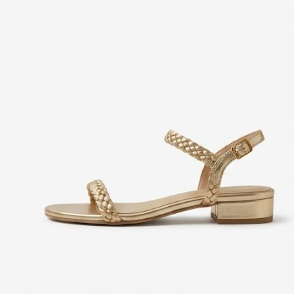 Braided Flat Ankle Strap Sandals