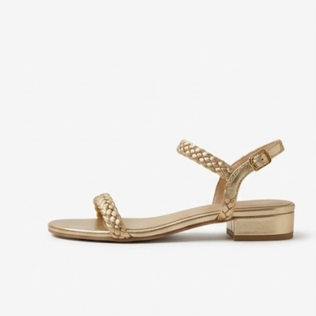 Braided Flat Ankle Strap Sandals