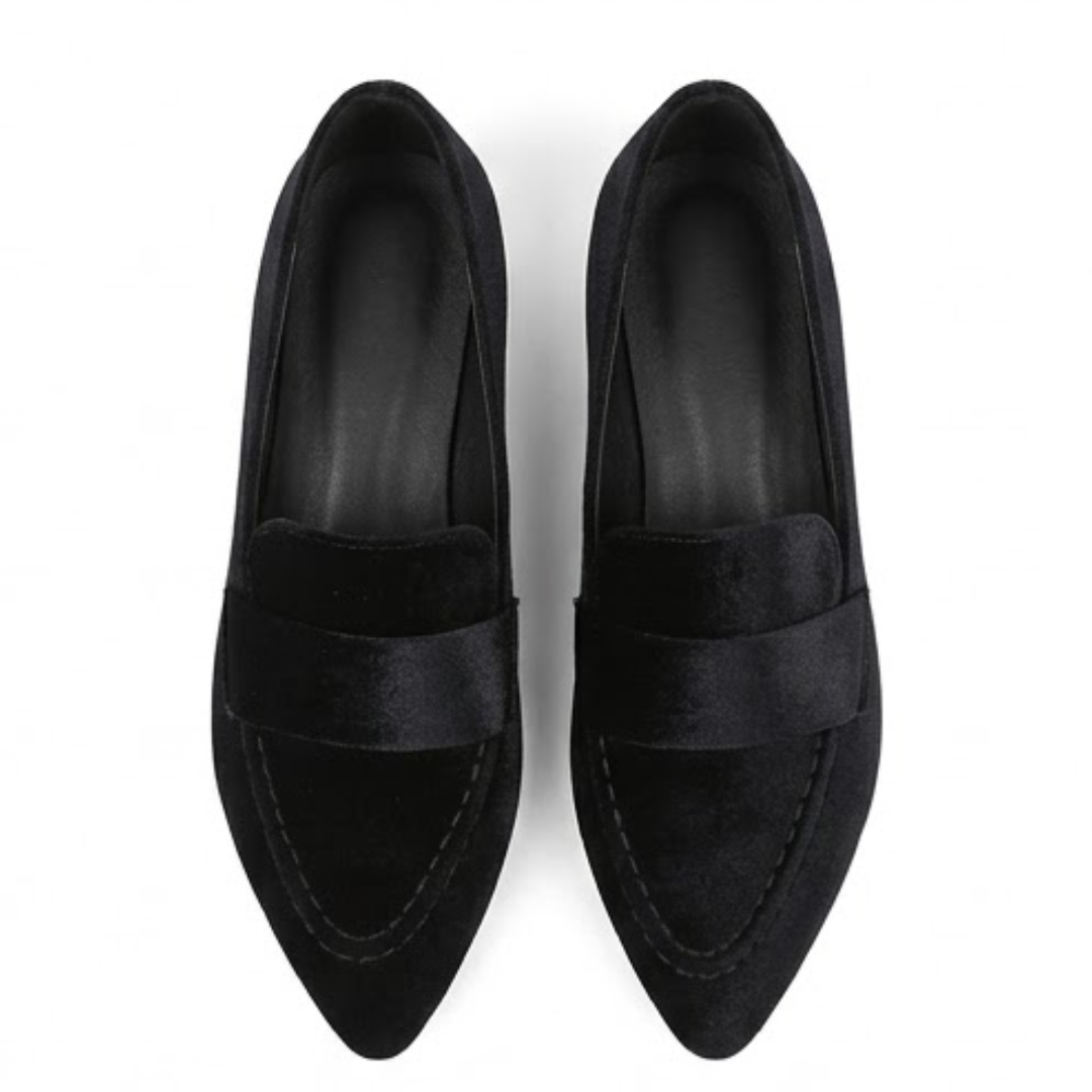Black Velvet loafers with premium quality