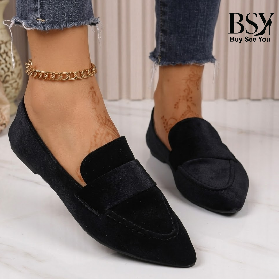 Black Velvet loafers with premium quality