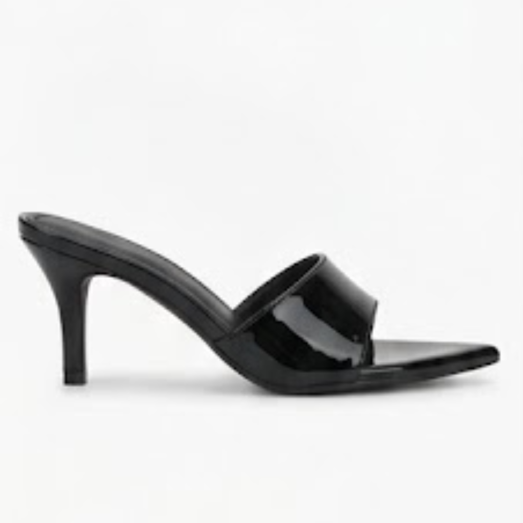 Glossy Maroon Slip-On Heeled Mules – BSYStyle: