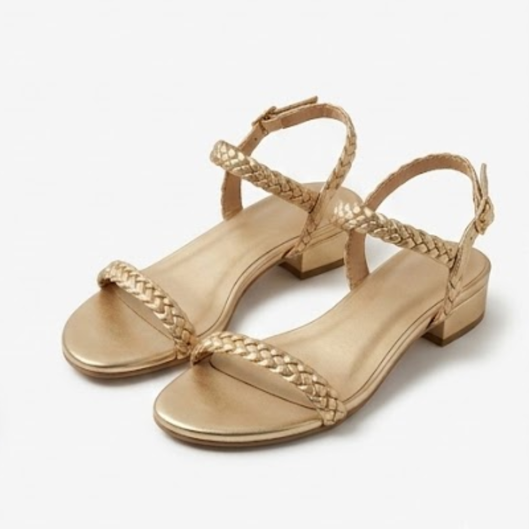 Braided Flat Ankle Strap Sandals
