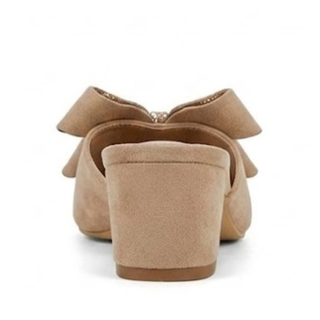 Fancy boww flat slippers