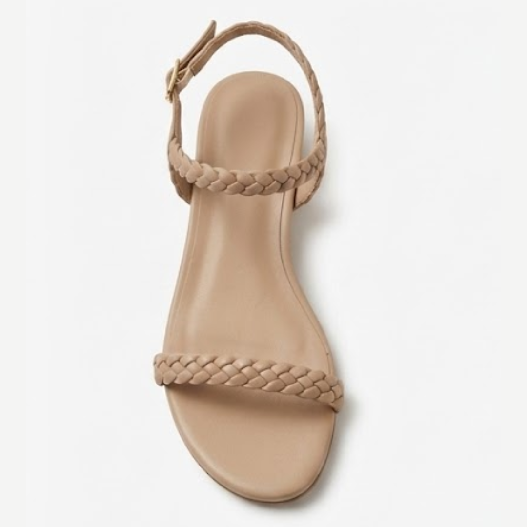 Braided Flat Ankle Strap Sandals