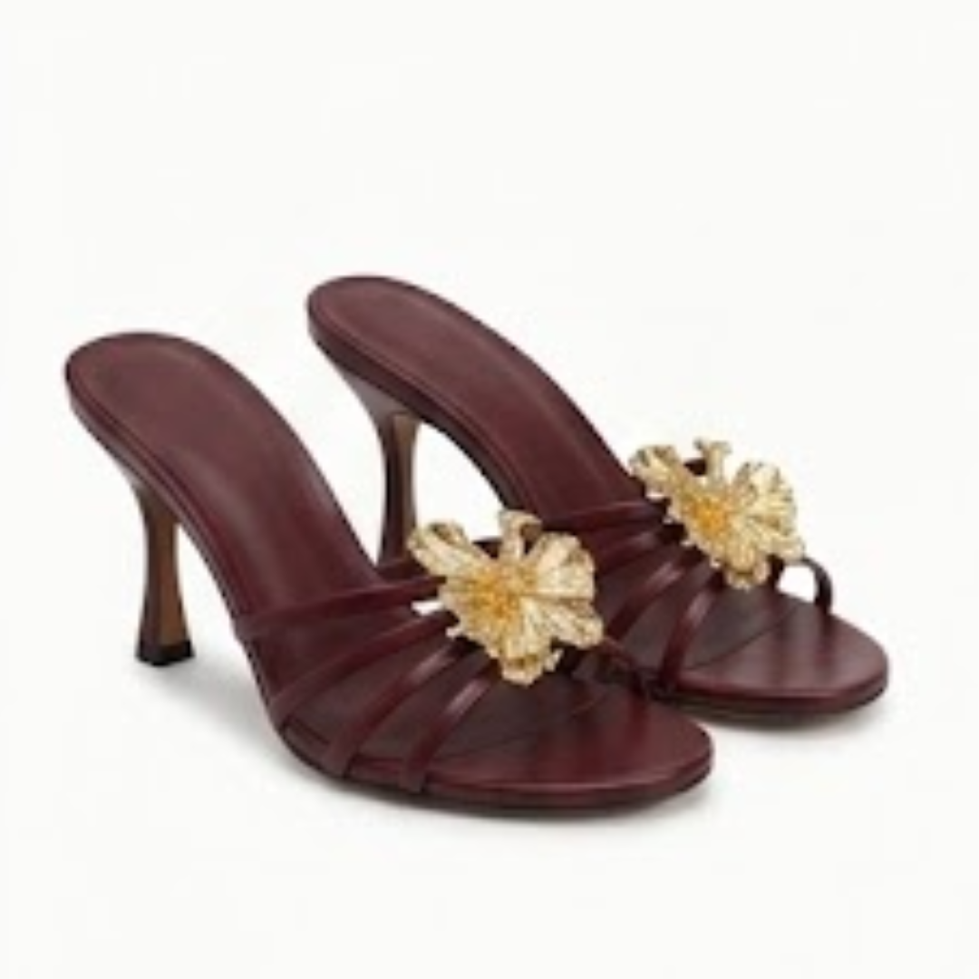 Strappy Floral High Heel Sandals – BSYStyle: