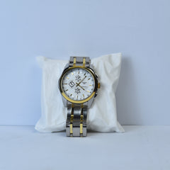 GOLD ACCENTED STAINLESS STEEL ANALOG WATCH HIGH QUALITY