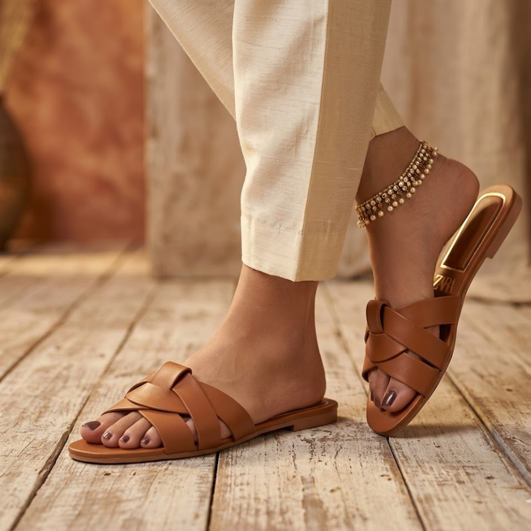 Brown Open Toe Sandals with premium quality